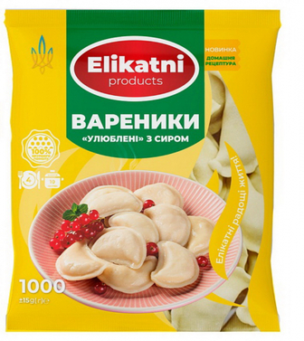 Вареники Elikatni Улюблені з сиром 1000г