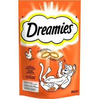 Корм сухий Dreamies з куркою для дорослих кішок та кошенят старше 8 тижнів 60 г