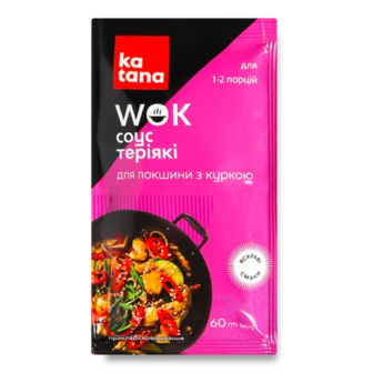 Соус Katana Wok Теріякі для локшини з куркою, 60мл