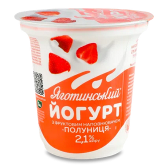 Йогурт Яготинський полуниця 2,1%, 260г (260г)