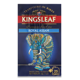 Чай чорний Kingsleaf Royal Assam, конверт, 25*2г