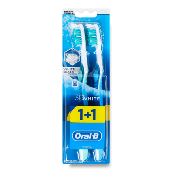 Зубна щітка Oral-B 3D White Відбілювання, середня, 2 шт. шт