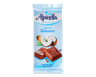 Шоколад молочний Alpinella Kokosowa