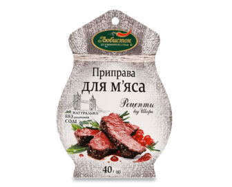 Приправа «Любисток» «Рецепти від шефа» до м'яса без солі 40г