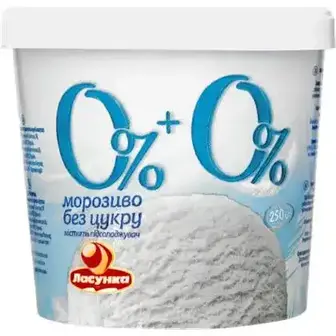 Морозиво Ласунка 0%+0% 250 г