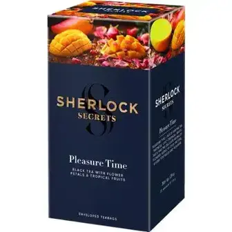 Чай Sherlock Secrets Pleasure Time чорний 22 саше x 1.5 г