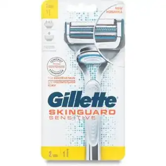 Станок для гоління чоловічий Gillette SkinGuard Sensitive з 2 змінними картриджами