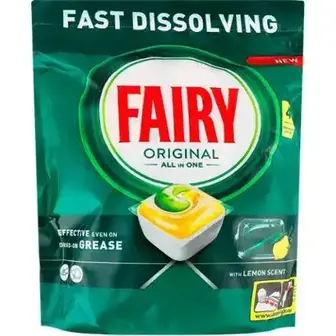 Капсули для посудомийних машин Fairy Original All in One Lemon 41 шт