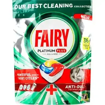 Капсули для посудомийних машин Fairy Platinum All in One Lemon 36 шт