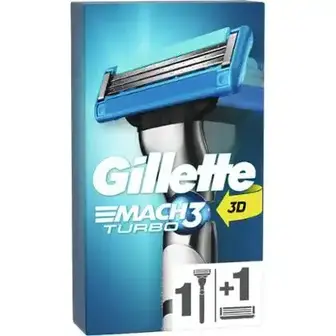 Бритва Gillette Turbo Mach 3 зі змінними касетами 1шт