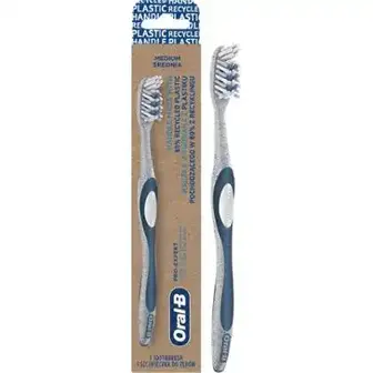 Щітка зубна Oral-B 3D White Pro-Expert Екстрачистка Eco Edition середньої жорсткості 2 шт.