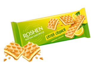 Вафлі РОШЕН Wafers Sandwich Extra Crunch Лимон 142г