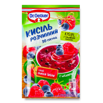 Кисіль Dr.Oetker смак лісових ягід зі шматочками фруктів 31,5г