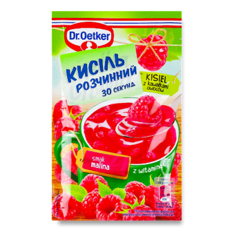 Кисіль Dr.Oetker смак малини зі шматочками фруктів 31,5г