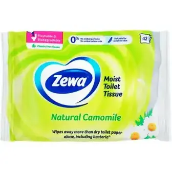 Папір туалетний Zewa Natural Camomile вологий 42 шт