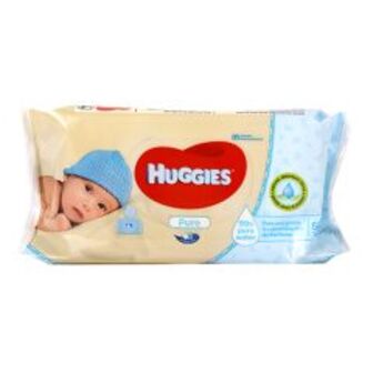 Серветки вологі huggies Пьюр 56
