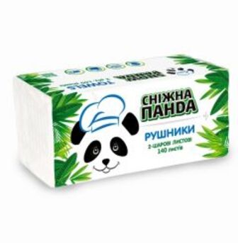 Рушники листові 2ш.Сніжна панда 140л