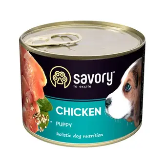 Вологий корм для цуценят Savory 200 г - курка