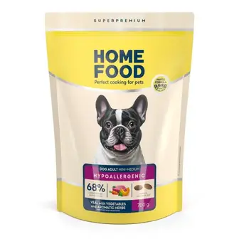 Сухий корм для собак Home Food Hypoallergenic Adult Mini & Medium 700 г - телятина з овочами