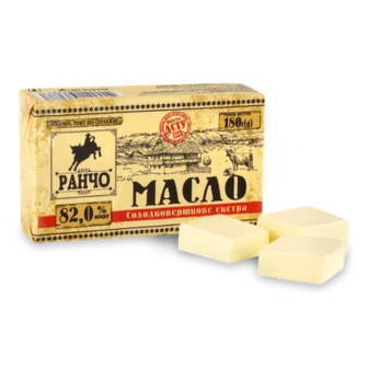 Масло солодковершкове «Ранчо» екстра 82%, 180г (180г)