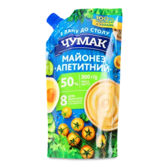 Майонез «Чумак» «Апетитний» 50%, 300г