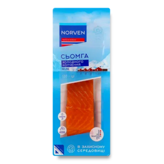 Сьомга Norven філе холодного копчення, 130г