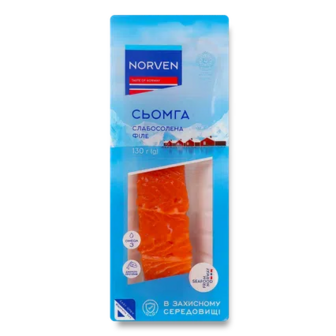 Сьомга Norven філе-шматок слабосолена, 130г