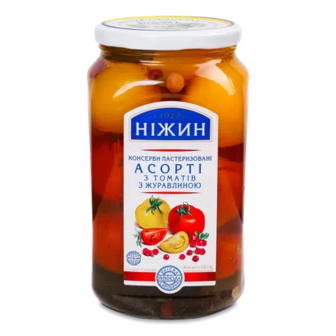 Асорті «Ніжин» томатів з журавлиною, 920г (920г)