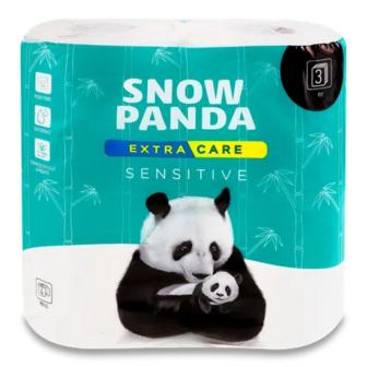 Папір туалетний «Сніжна панда» Extra Care Sensitive, 4шт (4шт)