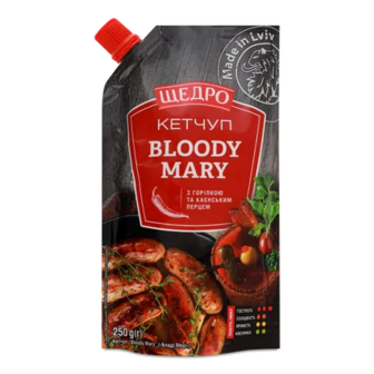 Кетчуп «Щедро» Bloody Mary д/п, 250г (250г)