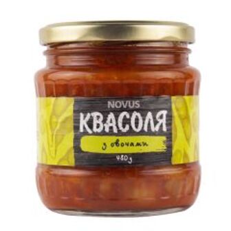 Квасоля з овочами Novus с/б 460г