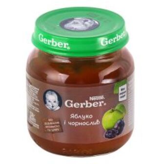 Пюре Gerber яблучне з чорносливом 130г