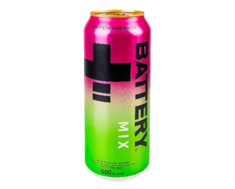 Напій енергетичний безалкогольний сильногазований Battery Mix з/б (0,5л)