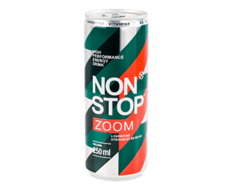 Напій енергетичний Non Stop Zoom безалкогольний сильногазований з/б (0,25л)