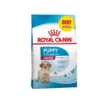 Сухий корм для цуценят Royal Canin Medium Puppy 3,2 кг + 800 г