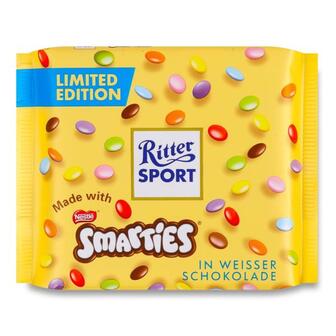 Шоколад білий Ritter Sport Smarties з драже 100г