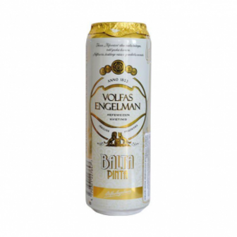 Пиво Volfas Engelman Balta Pinta з/б 0,568л