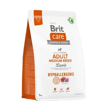 Сухий корм для собак Brit Care Dog Hypoallergenic Adult Medium Breed 3 кг - ягня