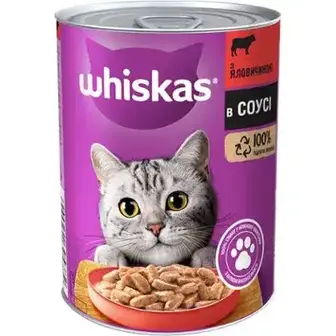 Консерва для котів Whiskas Яловичина в соусі 400 г