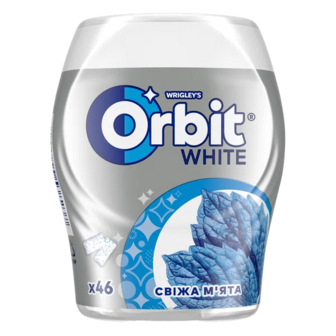Гумка жувальна Orbit White Bottle Свіжа м'ята (64г)