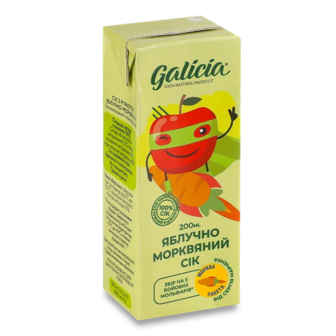 Сік Galicia яблучно-морквяний (0,2л)
