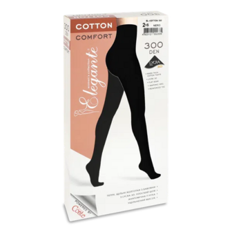 Колготки жіночі Elegante El Cotton 300 den nero р.2