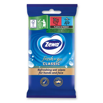 Серветки вологі Zewa Moist HA Fresh to go Classic