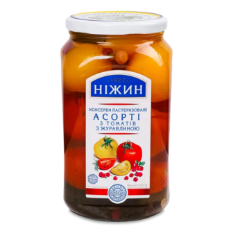 Асорті «Ніжин» томатів з журавлиною (920г)
