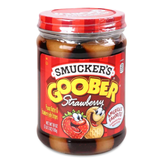 Паста Smucker's арахісова з полуничними смужками