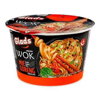 Локшина швидкого приготування Glads Wok Mie goreng з соусом