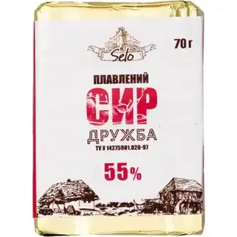 Сир Selo Дружба плавлений 55% 70 г