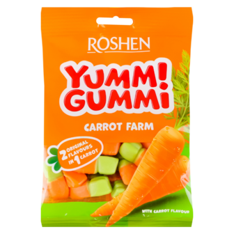 Цукерки Roshen Yummi Gummi Carrots 70г