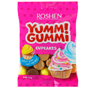 Цукерки Roshen Yummi Gummi CupCakes 70г