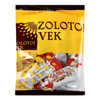 Цукерки Золотий Вік халва соняшникова з арахісом 300г